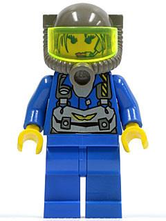 LEGO Minifigure-Jet - Trans-Neon Green Visor-Rock Raiders-RCK004-Creative Brick Builders